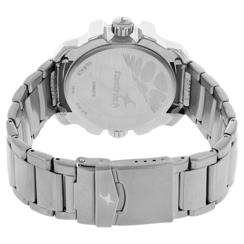 Fastrack Quartz Analog Grey Dial Stainless Steel Strap Watch for Guys