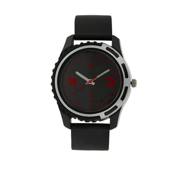 Fastrack Quartz Analog Black Dial Plastic Strap Watch for Guys