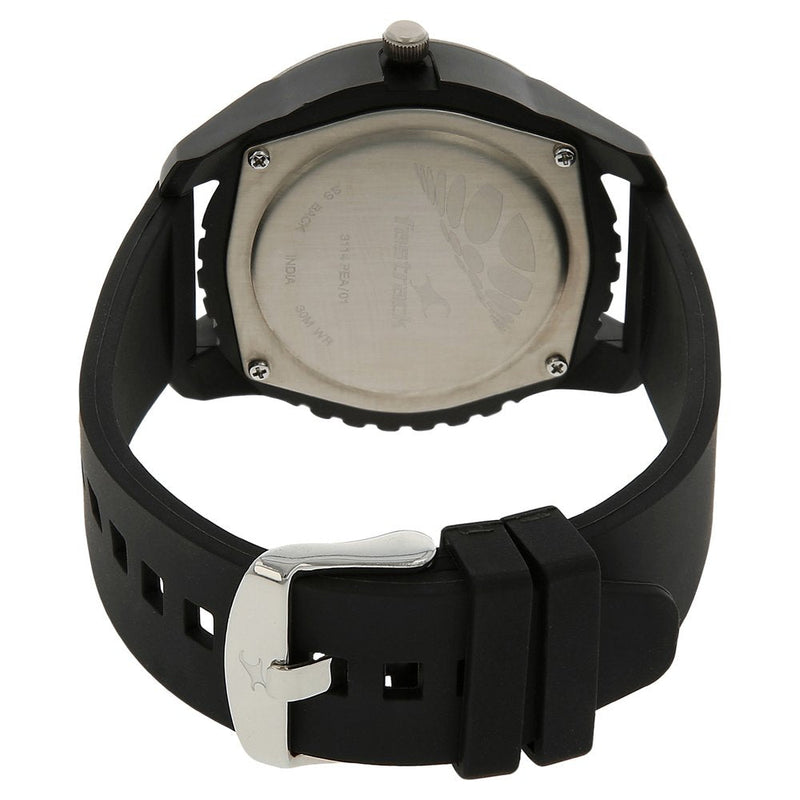 Fastrack Quartz Analog Black Dial Plastic Strap Watch for Guys