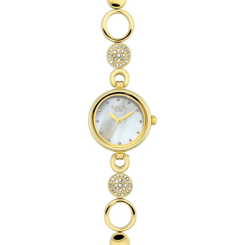 Titan Raga Mother of Pearl Dial Women Watch With Metal Strap