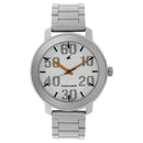 Fastrack Quartz Analog White Dial Stainless Steel Strap Watch for Guys