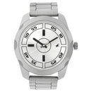 Fastrack Quartz Analog Silver Dial Stainless Steel Strap Watch for Guys