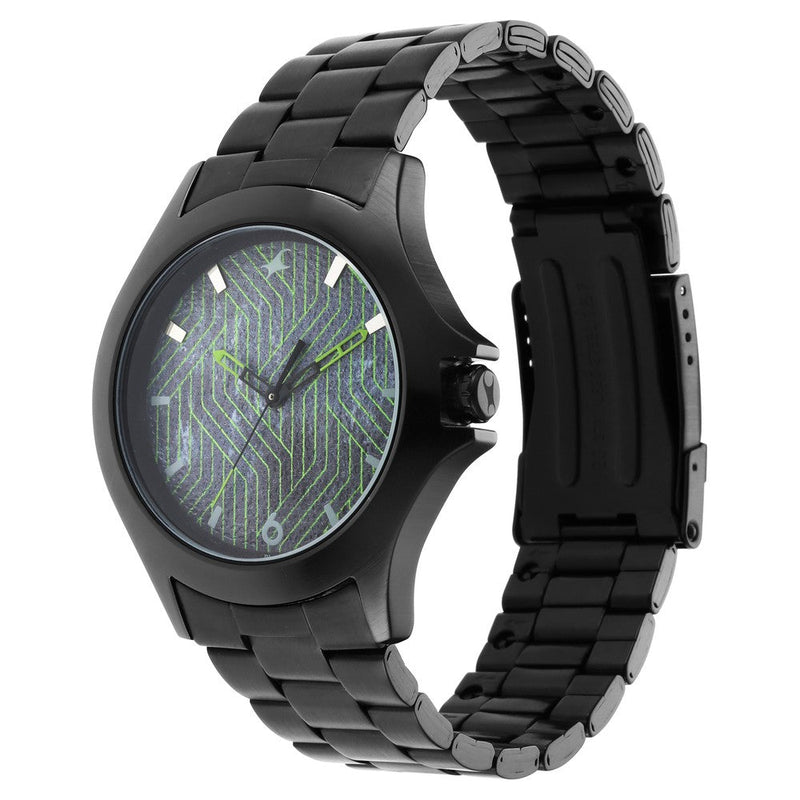 Fastrack Stunners Quartz Analog Multicoloured Dial Metal Strap Watch for Guys