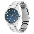 Fastrack Tripster Quartz Analog Blue Dial Stainless Steel Strap Watch for Guys