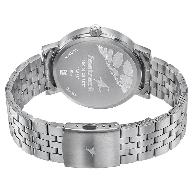 Fastrack Dial It Up Quartz Analog Silver Dial Stainless Steel Strap Watch for Guys