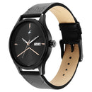 FASTRACK Style Up Black Dial Leather Strap Watch for Guys