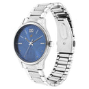 Fastrack Bare Basics Quartz Analog Blue Dial Stainless Steel Strap Watch for Guys