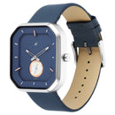 FASTRACK After Dark Blue Dial Leather Strap Watch for Guys