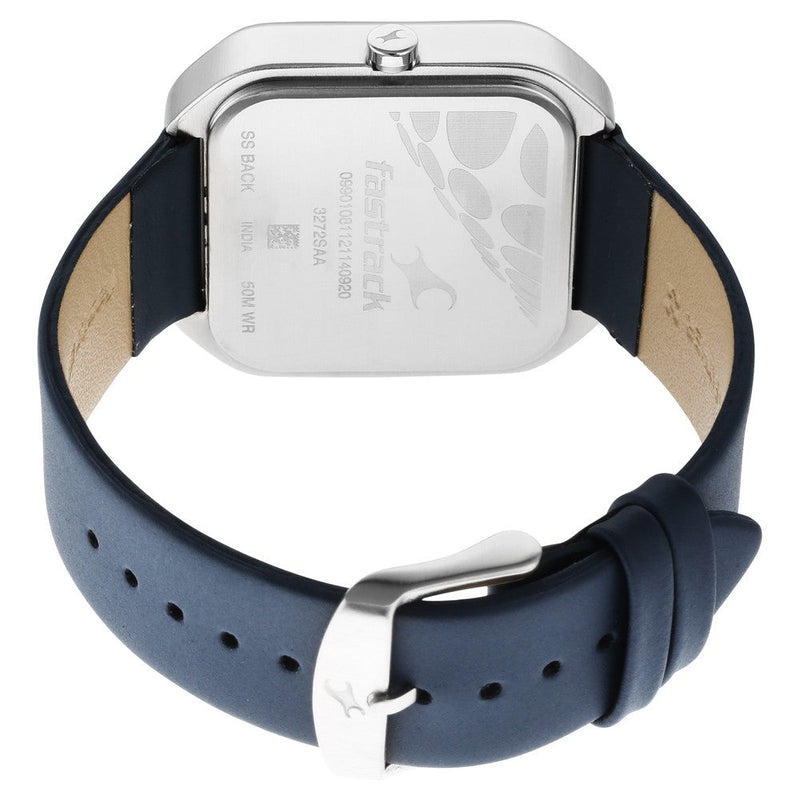 After Dark Blue Dial Leather Strap Watch for Guys