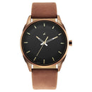 FASTRACK After Dark Black Dial Leather Strap Watch for Guys