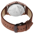 FASTRACK After Dark Black Dial Leather Strap Watch for Guys