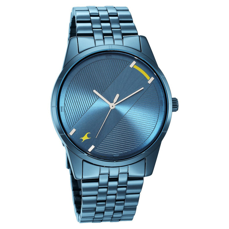 Fastrack Stunners Quartz Analog Blue Dial Metal Strap Watch for Guys