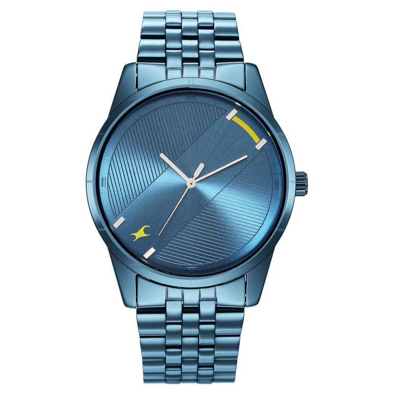 Fastrack Stunners Quartz Analog Blue Dial Metal Strap Watch for Guys