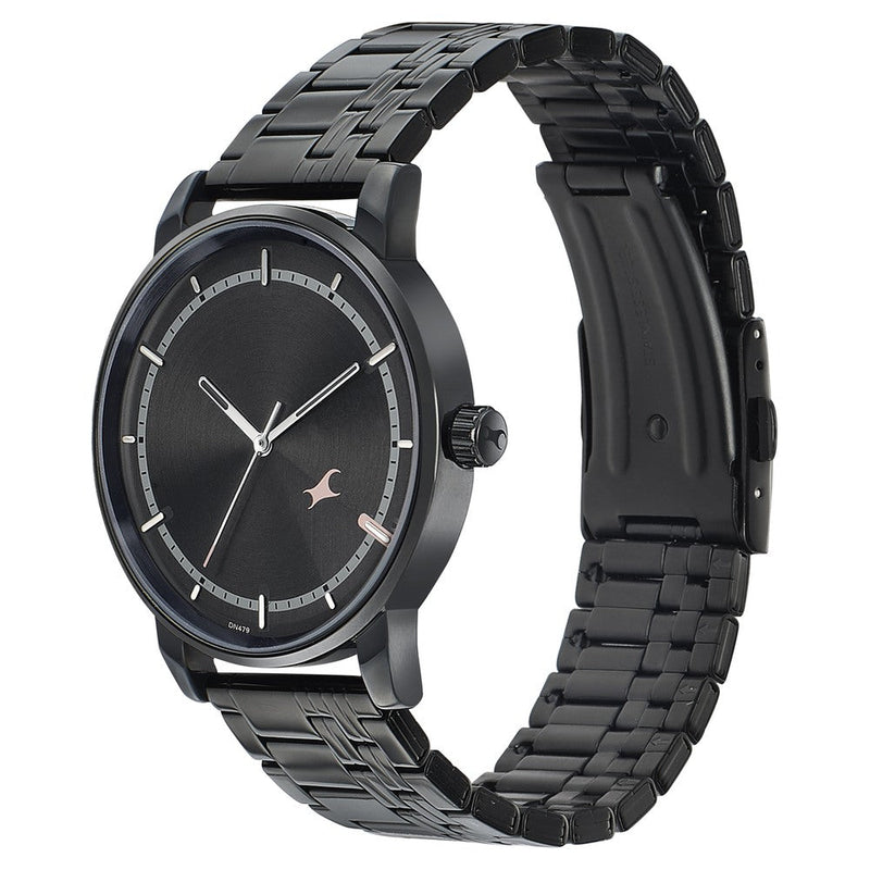 Fastrack Style Up Grey Dial Stainless Steel Strap Watch for Guys