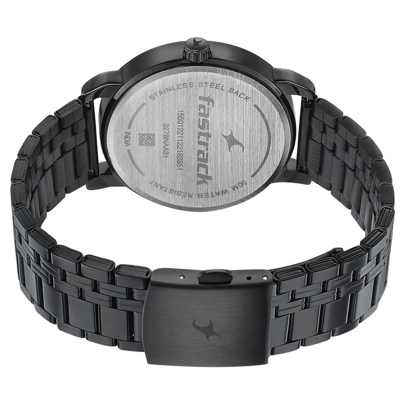 Fastrack Style Up Grey Dial Stainless Steel Strap Watch for Guys