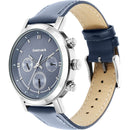 Fastrack Tick Tock Quartz Analog Blue Dial Leather Strap Watch for Guys