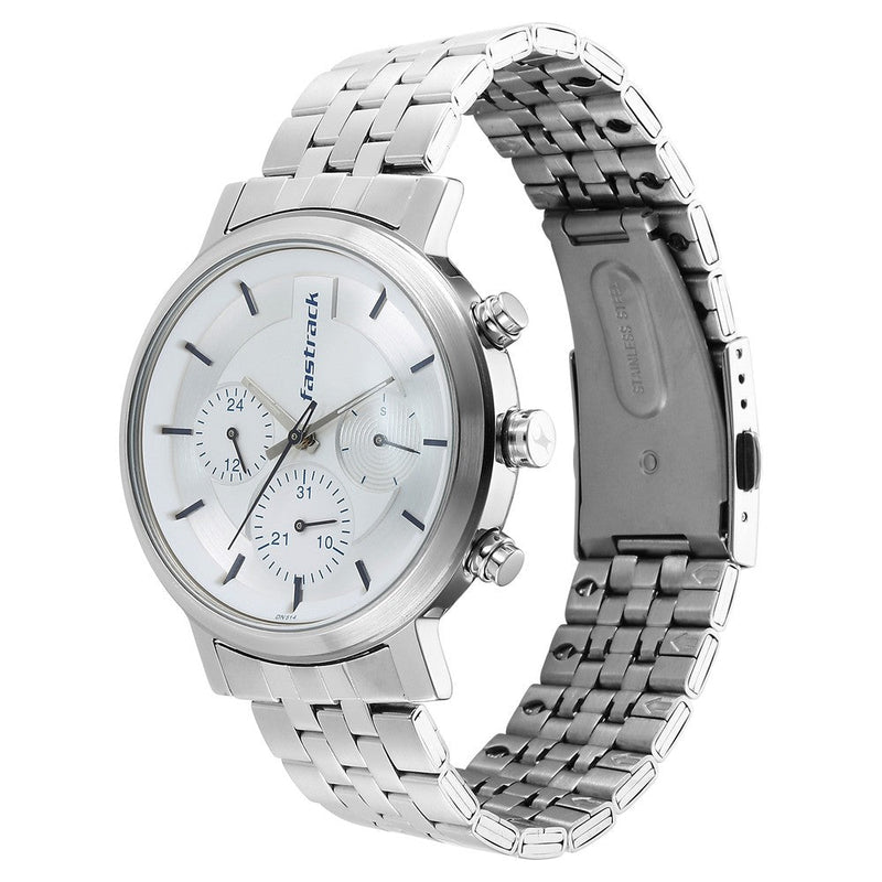 Fastrack Tick Tock White Dial Watch for Guys