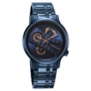 Fastrack Exuberant Quartz Multifunction Blue Dial Stainless Steel Strap Watch for Guys