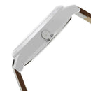 Fastrack Fundamentals Quartz Analog White Dial Leather Strap Watch for Guys