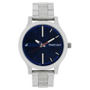 Fastrack Fundamentals Quartz Analog Blue Dial Stainless Steel Strap Watch for Guys