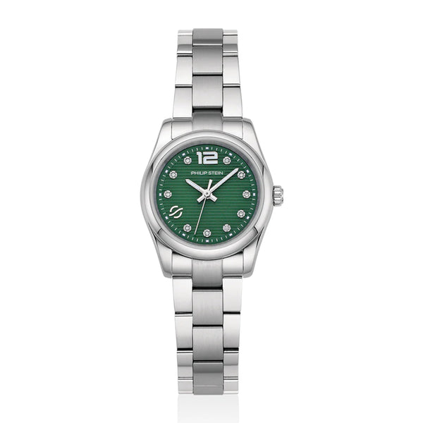 PHILIP STEIN Women's Journey Mini Diamond Watch Green Dial