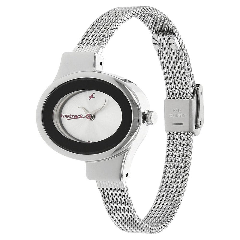 Fastrack silver belt watches for ladies best sale