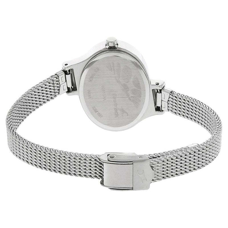 Fastrack Quartz Analog Silver Dial Stainless Steel Strap Watch for Girls