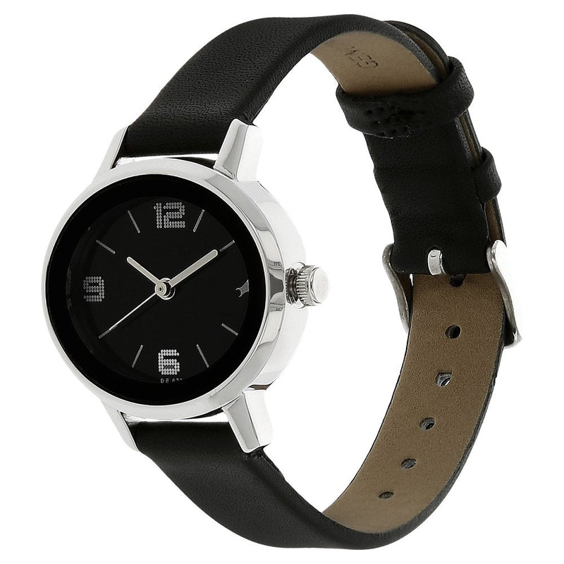 Fastrack Quartz Analog Black Dial Leather Strap Watch for Girls