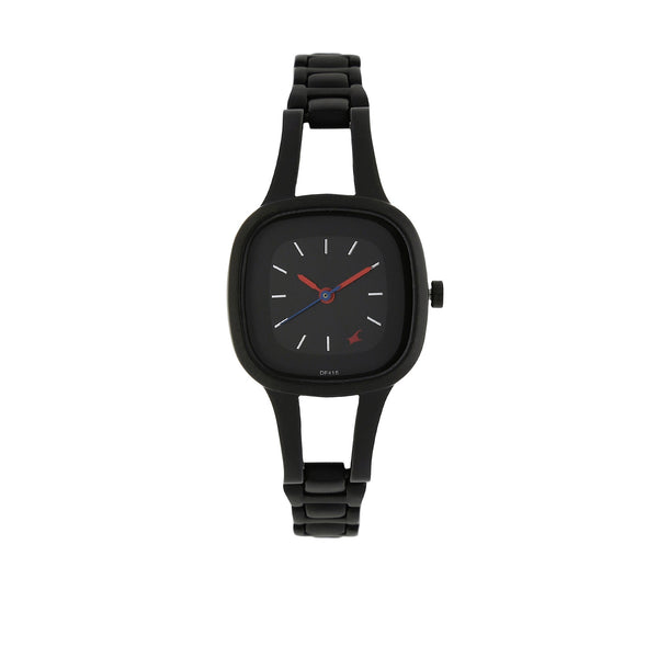 Fastrack Quartz Analog Black Dial Metal Strap Watch for Girls