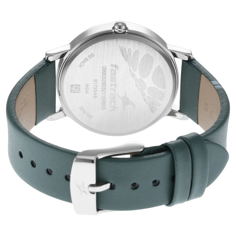 Fastrack Wear Your Look Quartz Analog with Day and Date Grey Dial Leather Strap Watch for Girls