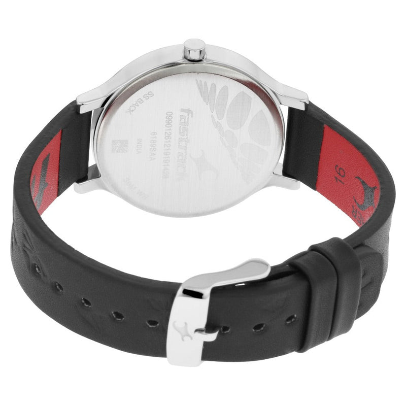 Fastrack I Love Me Quartz Analog Black Dial Leather Strap Watch for Girls