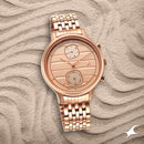 FASTRACK Style Up Rose Gold Dial Stainless Steel Strap Watch for Girls