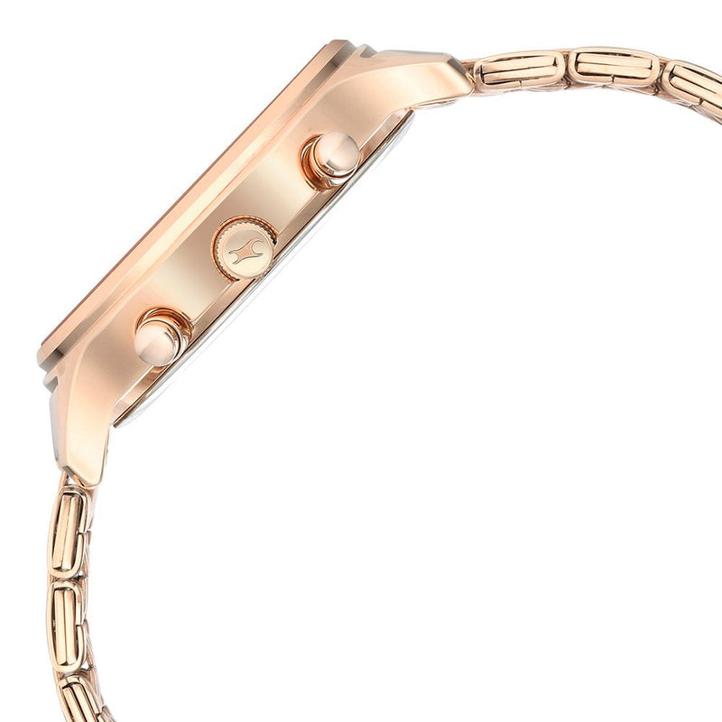 Style Up Rose Gold Dial Stainless Steel Strap Watch for Girls