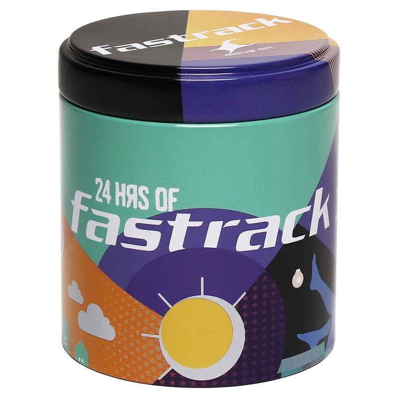 Fastrack Fastrack Fit Outs Quartz Analog with Date Multicoloured Dial Leather Strap Watch for Girls