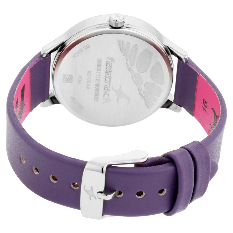 Fastrack Fastrack Fit Outs Quartz Analog with Date Multicoloured Dial Leather Strap Watch for Girls