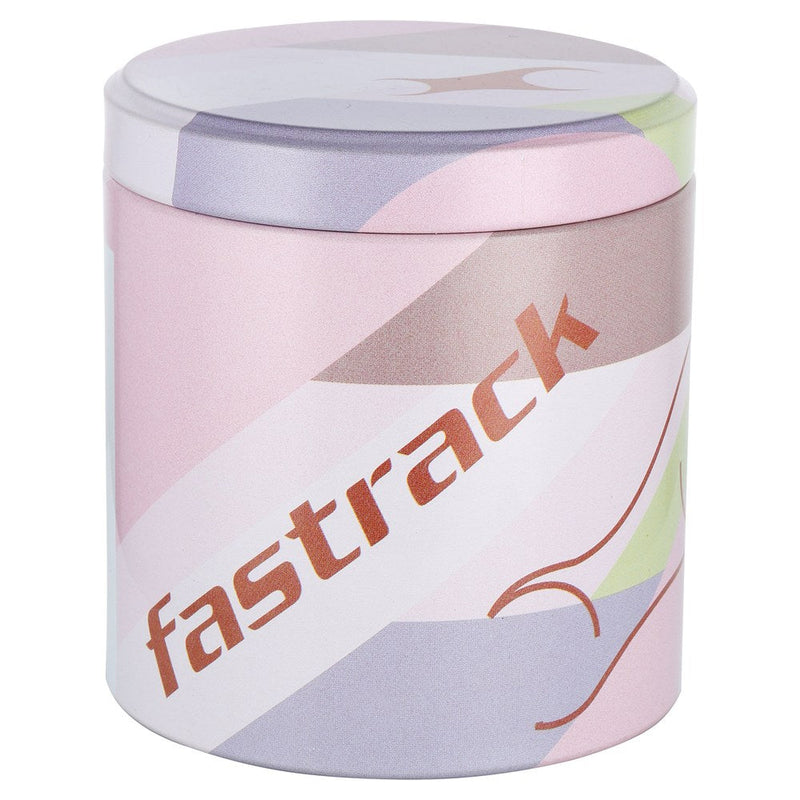 Fastrack Style Up Quartz Analog Champagne Dial Metal Strap Watch for Girls