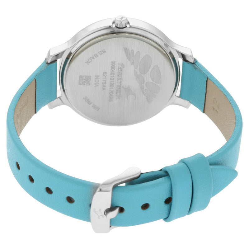 Fastrack Tripster Quartz Analog Bicolour Dial Leather Strap Watch for Girls