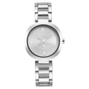 Fastrack Stunners Quartz Analog Silver Dial Metal Strap Watch for Girls