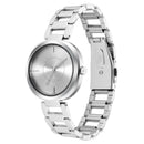 Fastrack Stunners Quartz Analog Silver Dial Metal Strap Watch for Girls