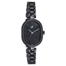 Fastrack Style Up Black Dial Metal Strap Watch for Girls