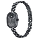 Fastrack Style Up Black Dial Metal Strap Watch for Girls