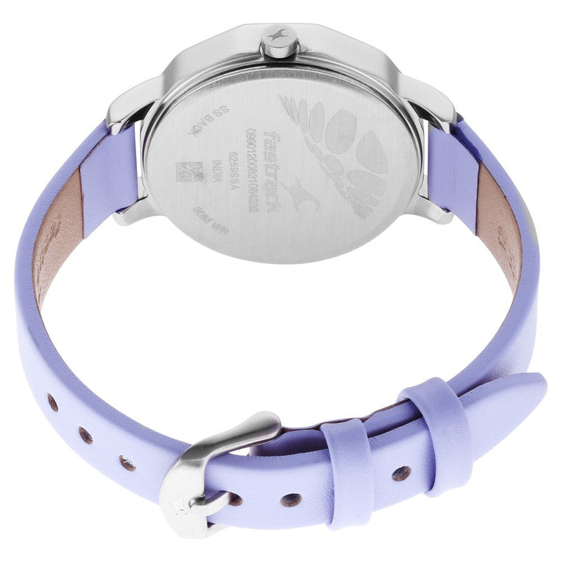 Fastrack Uptown Retreat Quartz Analog Grey Dial Leather Strap Watch for Girls