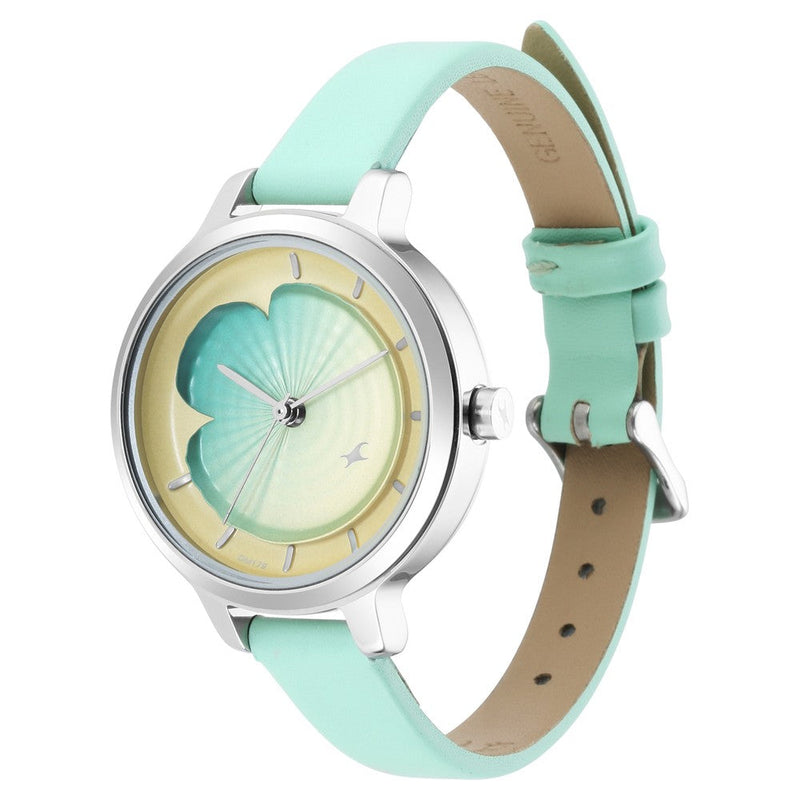 Fastrack Uptown Retreat Quartz Analog Multicoloured Dial Leather Strap Watch for Girls