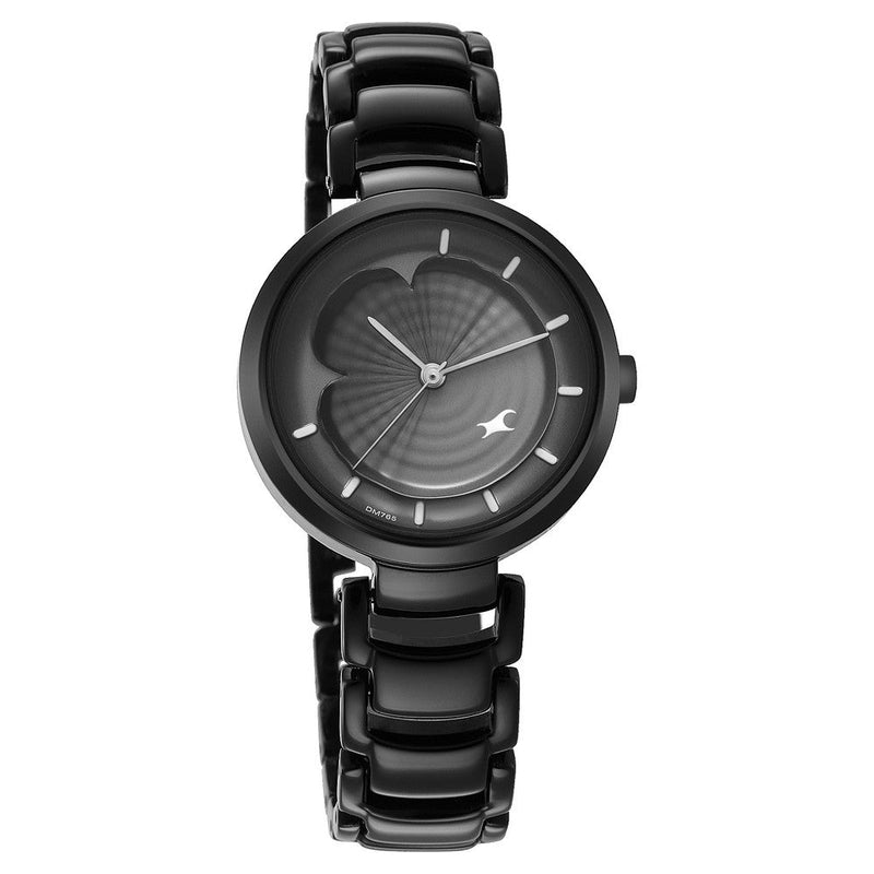 Fastrack Uptown Retreat Quartz Analog Black Dial Metal Strap Watch for Girls