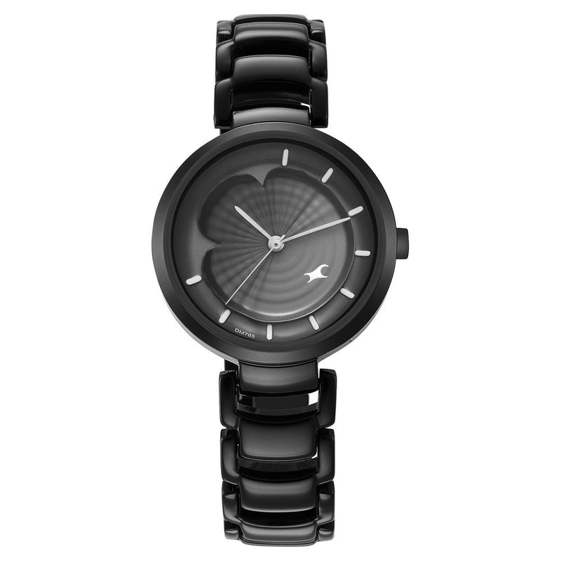 Fastrack Uptown Retreat Quartz Analog Black Dial Metal Strap Watch for Girls