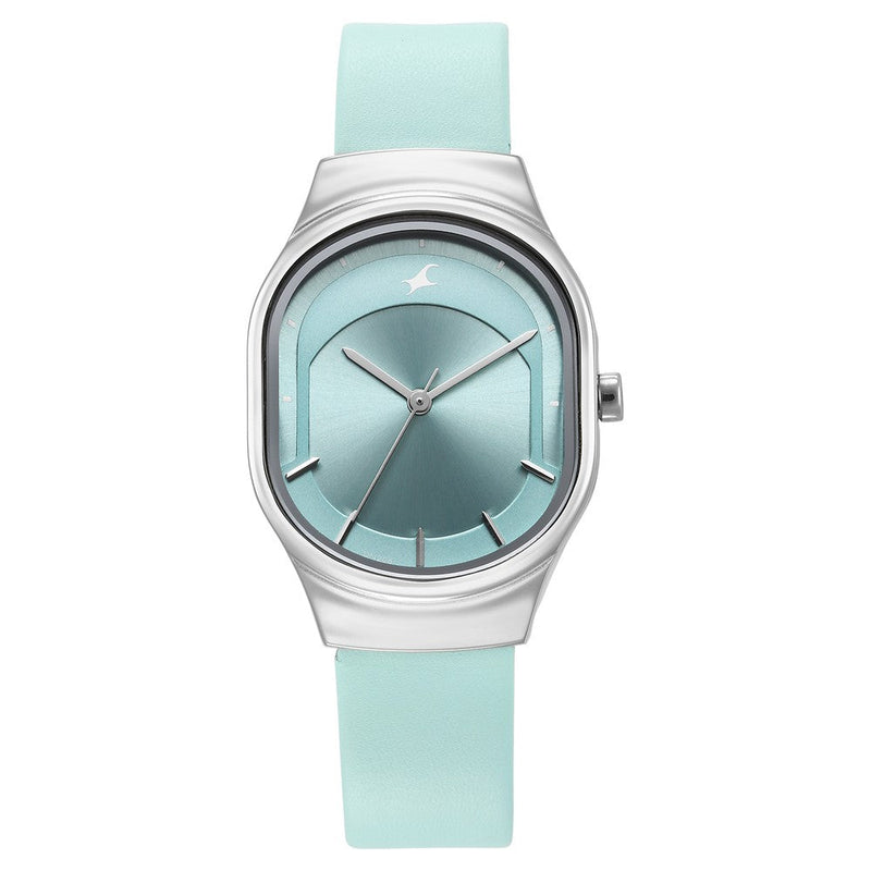 Fastrack Snob X Blue Dial Leather Strap Watch for Girls