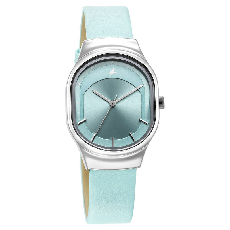 Fastrack Snob X Blue Dial Leather Strap Watch for Girls