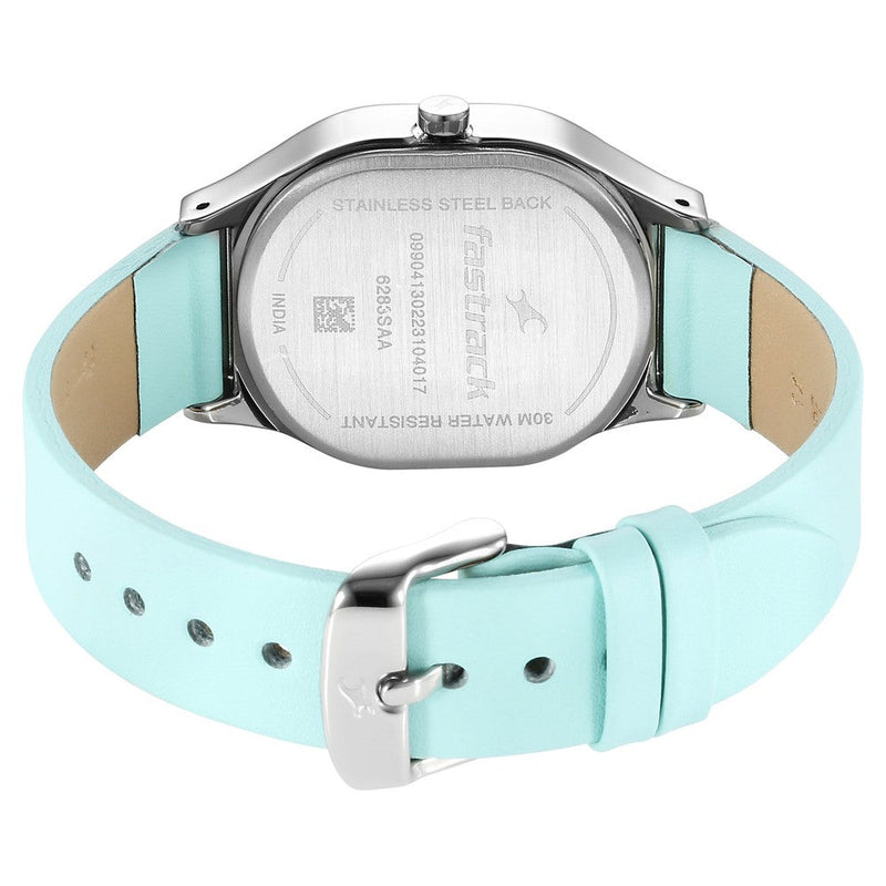 Fastrack Snob X Blue Dial Leather Strap Watch for Girls