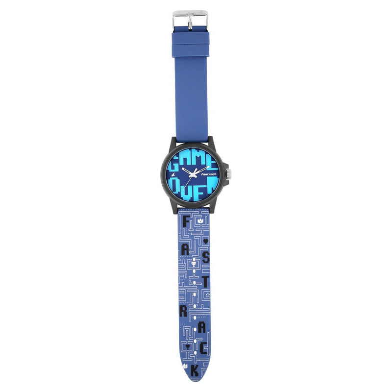 Fastrack Arcade Quartz Analog Blue Dial Silicone Strap Unisex Watch