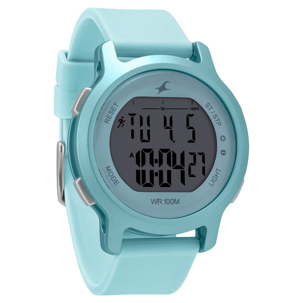 Fastrack Street Line DigitalBlue Dial Silicone Strap Watch for Girls